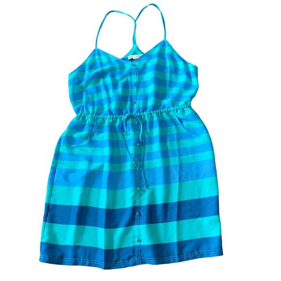 American Eagle Outfitters | Dresses | American Eagle Outfitters Womens Green  Blue Striped Dress Size Large | Poshmark